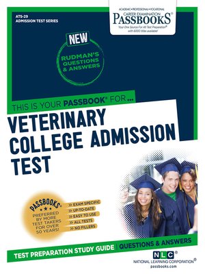 cover image of VETERINARY COLLEGE ADMISSION TEST (VCAT)